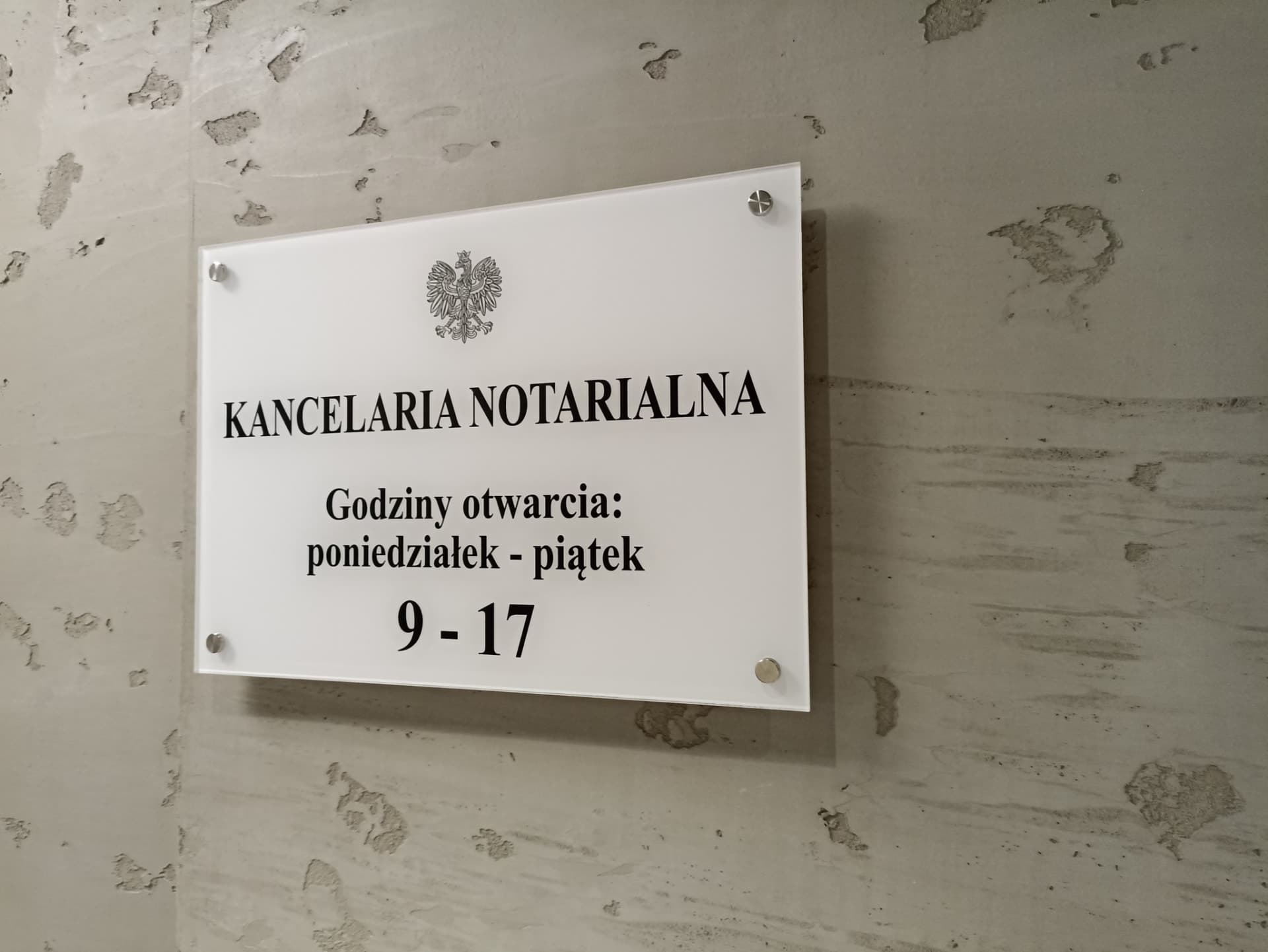 Tablica dla Notariuszy wykonana w formie lakobel